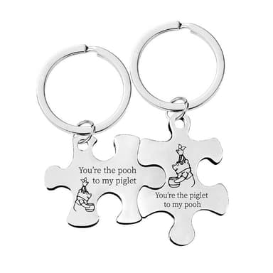 Pussel nyckelring par present vänskapspresent 2-pack