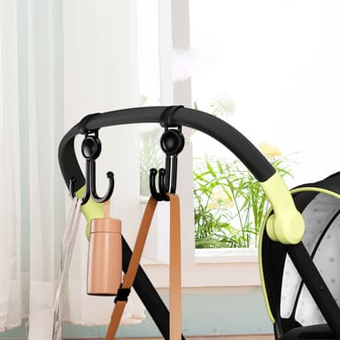 2-pack Barnvagnskrok Hängkrok för skötväska Svart