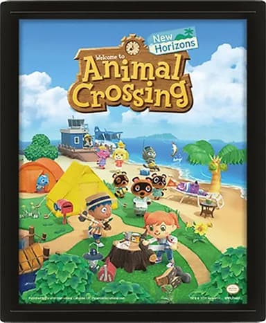Animal Crossing (New Horizons) 3D linsformad affisch