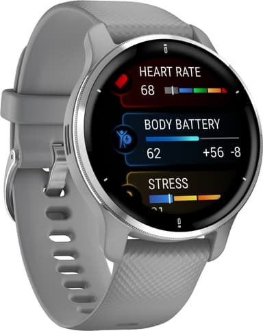 Garmin Venu 2 Plus AMOLED smartwatch (pulvergrå)