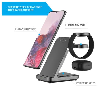 Fixed 3-i-1 Samsung trådlös laddstation