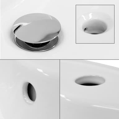 ECD Germany diskho 460 x 460 x 155 mm - tillverkad av keramik vit