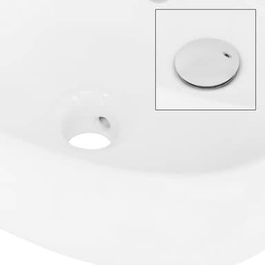 Tvättställ i keramik med avrinningssats 430 x 280 mm