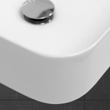 Bänkskiva med keramiskt handfat 505 x 395 mm