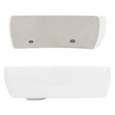 ML-Design Tvättställ i keramik Vit 45x27x13 cm Vinklat
