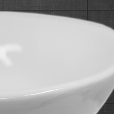 ECD Germany diskho tvättställ Ø 420x170 mm - tillverkad av keramik - rund - vit