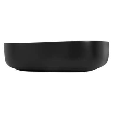 ML-Design Diskho i keramik, matt svart 55 x 42 x 14 cm, oval