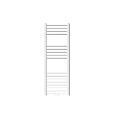 Badrumsradiator - 400 x 1200 mm - vit - böjd med central anslutning
