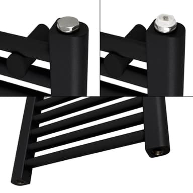 Badrumsradiator Sahara 600x1200 mm svart matt LuxeBath
