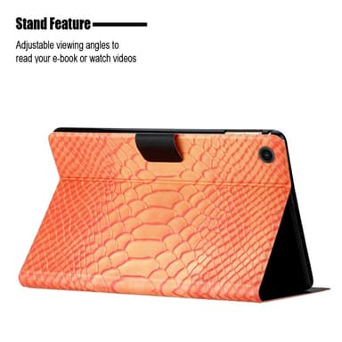 SKALO Samsung Tab A9 Krokodil PU-Läder Fodral - Orange