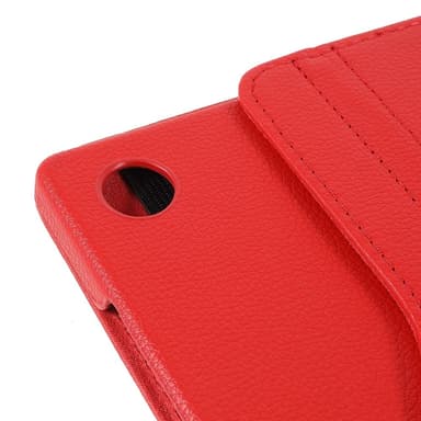 SKALO Samsung Tab A9+ 360 Litchi Fodral - Röd