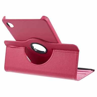 SKALO Samsung Tab A9 360 Litchi Fodral - Cerise