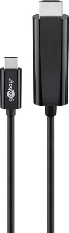 USB-C -HDMI-adapterkabel 4k 60 Hz, 1,80 m, svart