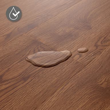 Deluxe självhäftande PVC-vinylgolv 2,3 m² röd ekbrun ML-Design