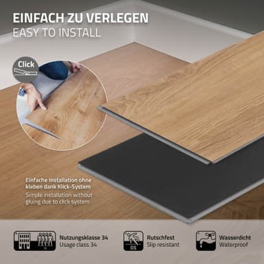 PVC-vinylgolv ek sand bar med klicksystem 4,2 mm för 1,5 m²