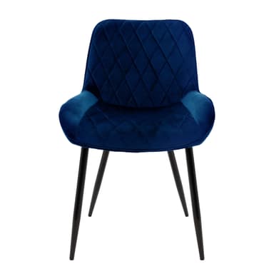 ML-Design uppsättning med 4 matstolar - mörkblå - retrostil