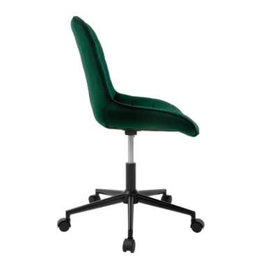 Kontorsstol grön med sammetsklädsel och metallram ML design