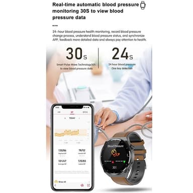 Smart klocka med puls, sömnmonitor, stegräknare IP68 Svart