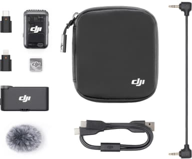 DJI Mic 2 trådlöst videomikrofonset (svart)