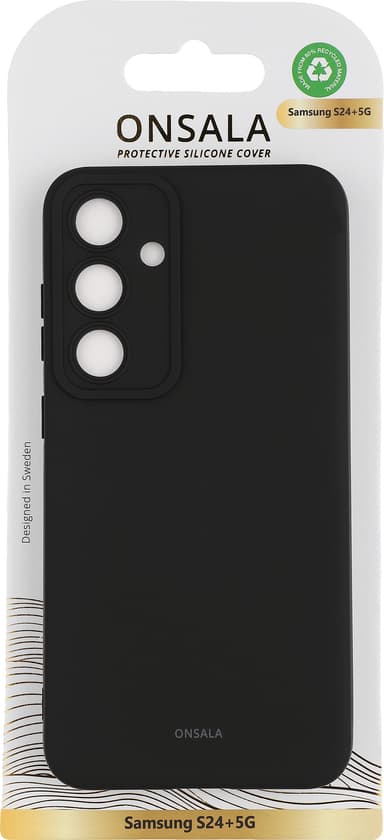 Onsala Samsung Galaxy S24 Plus silikonfodral (svart)