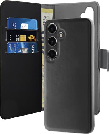 Puro 2in1 Samsung Galaxy S24 plånboksfodral (svart)
