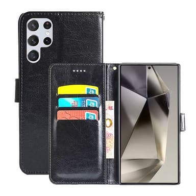 Plånboksfodral 3-kort Samsung Galaxy S24 Ultra - Svart