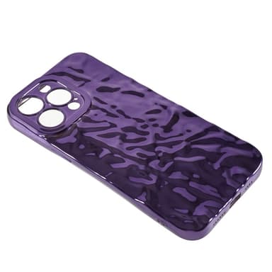 Till iPhone 15 Pro TPU-skal Elektropläterad Rynkad - Lila