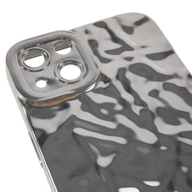 Till iPhone 15 TPU-skal Elektropläterad Rynkad - Silver