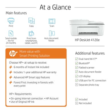 HP DeskJet Plus 4120E färgskrivare