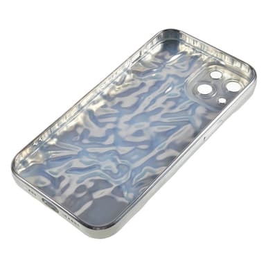 Till iPhone 15 TPU-skal Elektropläterad Rynkad - Silver