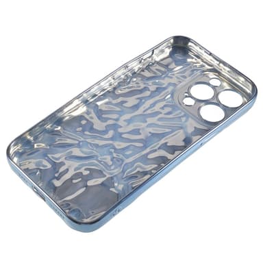 Till iPhone 15 Pro Max TPU-skal Elektropläterad Rynkad - Blå