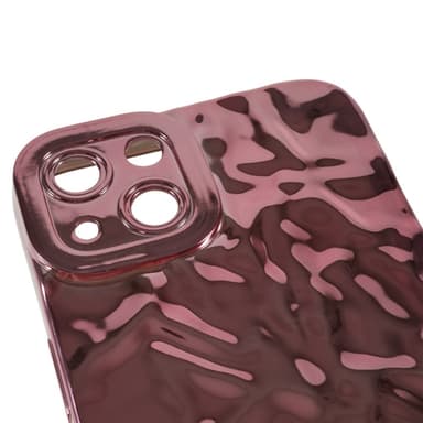 Till iPhone 15 TPU-skal Elektropläterad Rynkad - Rosa
