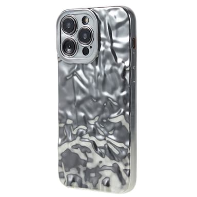 Till iPhone 15 Pro Max TPU-skal Elektropläterad Rynkad - Silver