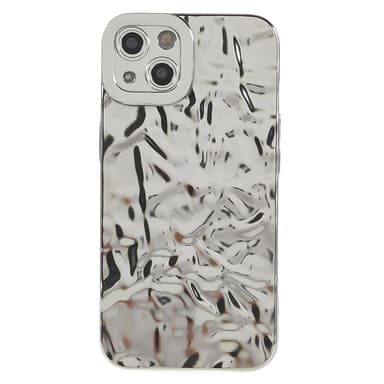 Till iPhone 15 TPU-skal Elektropläterad Rynkad - Silver
