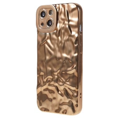 Till iPhone 15 TPU-skal Elektropläterad Rynkad - Guld