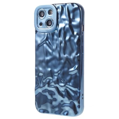 Till iPhone 15 Plus TPU-skal Elektropläterad Rynkad - Blå