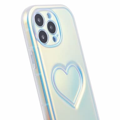 För iPhone 15 Pro Max Fodral Skal TPU 3D-effekt hjärtform