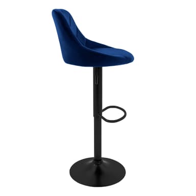 ML-Design barstol, set om 4, sammet blå, 62-82 cm