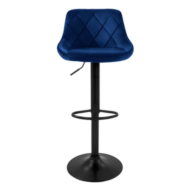 ML-Design barstol, set om 4, sammet blå, 62-82 cm