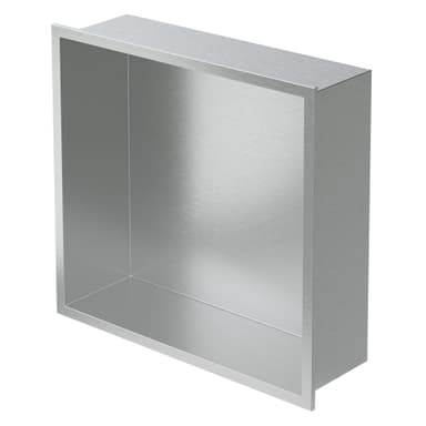 Duschbricka 30x30 cm silver rostfritt stål LuxeBath