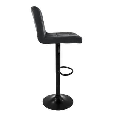 Barstol 2 st grå sammetsklädd, 63-83cm ML-Design