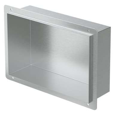 Duschbricka 30x20 cm silver rostfritt stål LuxeBath