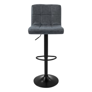 Barstol 2 st antracit konstläder, 63-83cm ML-Design