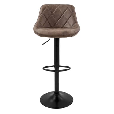 2x Barstol brun konstläder, 62-82 cm ML-Design