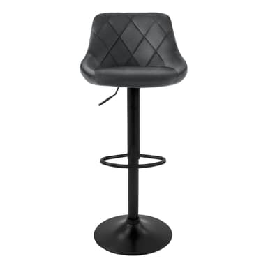 Barstol 2 st grå sammetsklädd, 62-82cm ML-Design