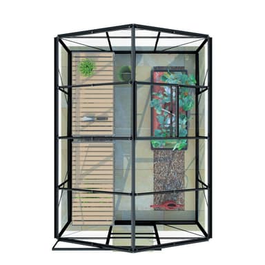 Lykke Växthus Glas 5m2, svart