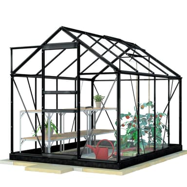Lykke Växthus Hybrid 5m2, svart