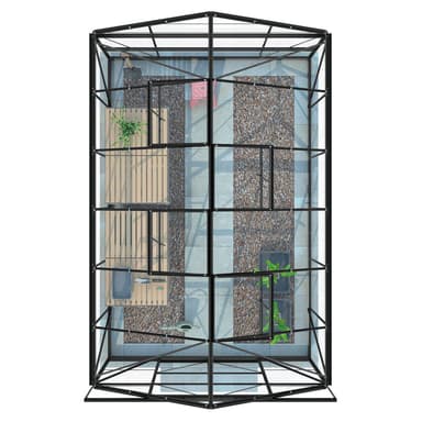 Lykke Växthus Hybrid 9,7m2, svart