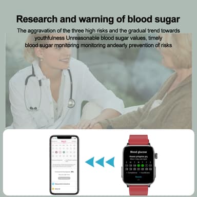 Smart klocka med puls, sömnmonitor, stegräknare IP68