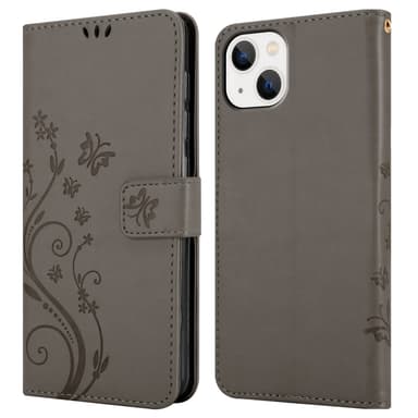 iPhone 14 Plånboksfodral Skal (Grå)